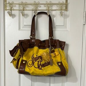 Y2K Juicy Couture Yellow and Brown Women's Bag